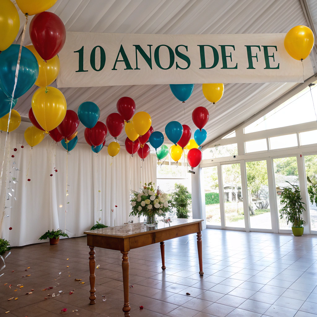 Bouquet de globos cromados y números luminosos para aniversario en Madrid