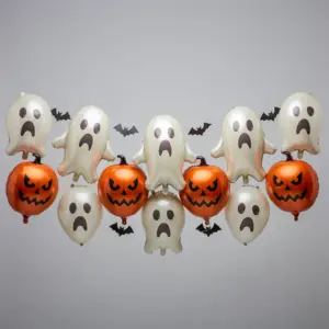 Guirnalda de calabazas y fantasmas